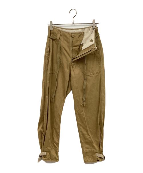 NOWOS（ノーウォス）NOWOS (ノーウォス) back satin pants ベージュ サイズ:Sの古着・服飾アイテム