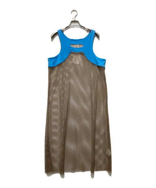 NON TOKYO（ノントーキョー）NON TOKYO (ノントーキョー) ワンピース ブルー×ベージュ サイズ:FREEの古着・服飾アイテム