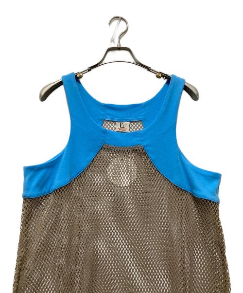 NON TOKYO（ノントーキョー）NON TOKYO (ノントーキョー) ワンピース ブルー×ベージュ サイズ:FREEの古着・服飾アイテム