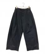 STUDIO NICHOLSONスタジオ ニコルソン）の古着「Deep Pleat Volume Pant」｜ブラック