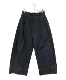 STUDIO NICHOLSON（スタジオ ニコルソン）の古着「Deep Pleat Volume Pant」｜ブラック