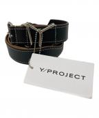 Y/PROJECTワイ プロジェクト）の古着「Yレザーベルト　BELT20-S22」｜ブラック