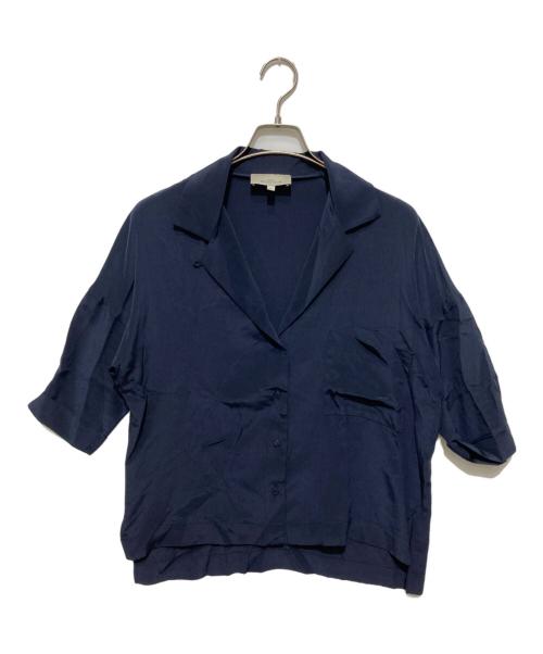 STUDIO NICHOLSON（スタジオ ニコルソン）STUDIO NICHOLSON (スタジオ ニコルソン) ブラウス / 半袖シャツ / オープンカラーシャツブラウス ネイビー サイズ:1の古着・服飾アイテム
