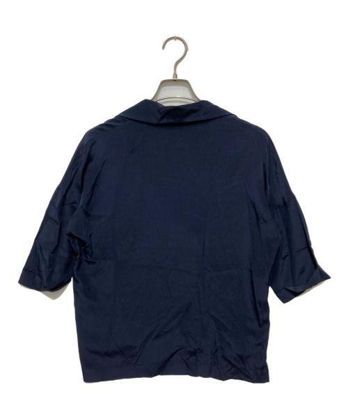 STUDIO NICHOLSON（スタジオ ニコルソン）STUDIO NICHOLSON (スタジオ ニコルソン) ブラウス / 半袖シャツ / オープンカラーシャツブラウス ネイビー サイズ:1の古着・服飾アイテム