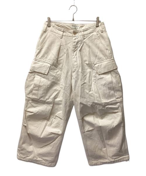 HERILL（ヘリル）HERILL (ヘリル) Duck Jungle fatiguepants/キャンバスカーゴパンツ アイボリー サイズ:1の古着・服飾アイテム