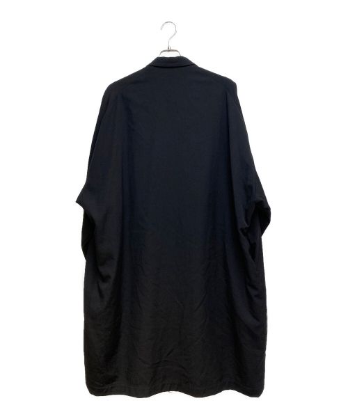 B Yohji Yamamoto（ビーヨウジヤマモト）B Yohji Yamamoto (ビーヨウジヤマモト) ポケットデザインウールギャバジンコート ブラック サイズ:1の古着・服飾アイテム