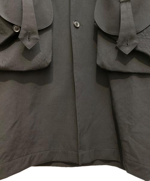 B Yohji Yamamoto（ビーヨウジヤマモト）B Yohji Yamamoto (ビーヨウジヤマモト) ポケットデザインウールギャバジンコート ブラック サイズ:1の古着・服飾アイテム
