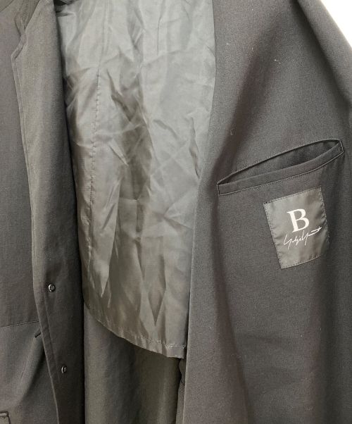 B Yohji Yamamoto（ビーヨウジヤマモト）B Yohji Yamamoto (ビーヨウジヤマモト) ポケットデザインウールギャバジンコート ブラック サイズ:1の古着・服飾アイテム