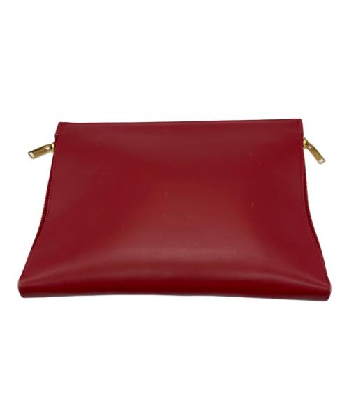 Saint Laurent Paris（サンローランパリ）Saint Laurent Paris (サンローランパリ) クラッチバッグ レッドの古着・服飾アイテム