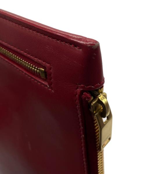 Saint Laurent Paris（サンローランパリ）Saint Laurent Paris (サンローランパリ) クラッチバッグ レッドの古着・服飾アイテム