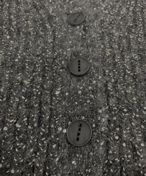 NOUNLESS（ナウンレス）NOUNLESS (ナウンレス) SHINY GRUNGE KNIT CARDIGAN グレー サイズ:2の古着・服飾アイテム