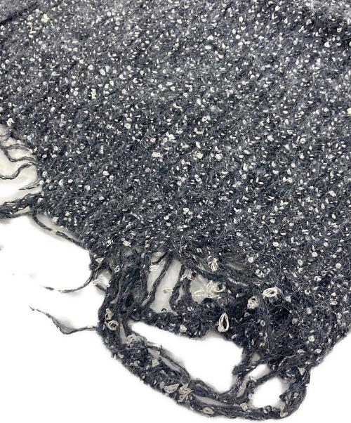 NOUNLESS（ナウンレス）NOUNLESS (ナウンレス) SHINY GRUNGE KNIT CARDIGAN グレー サイズ:2の古着・服飾アイテム