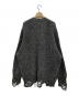 NOUNLESS (ナウンレス) SHINY GRUNGE KNIT CARDIGAN グレー サイズ:2：4000円