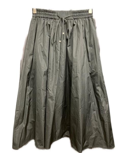 ANAYI（アナイ）ANAYI (アナイ) タフタギャザーリボン スカート ブラック サイズ:36の古着・服飾アイテム