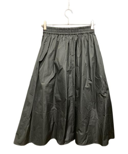 ANAYI（アナイ）ANAYI (アナイ) タフタギャザーリボン スカート ブラック サイズ:36の古着・服飾アイテム