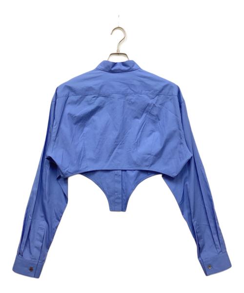 JOHN LAWRENCE SULLIVAN（ジョン ローレンス サリバン）JOHN LAWRENCE SULLIVAN (ジョン ローレンス サリバン) Broadcloth fly front cutting shirt ブルー サイズ:OSの古着・服飾アイテム