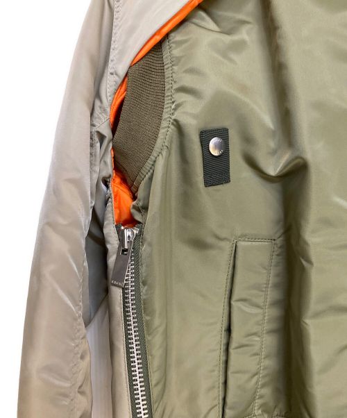 sacai（サカイ）sacai (サカイ) 23AW Nylon Twill Blouson オリーブ サイズ:3の古着・服飾アイテム
