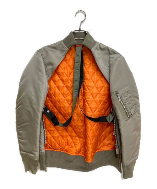 sacai（サカイ）sacai (サカイ) 23AW Nylon Twill Blouson オリーブ サイズ:3の古着・服飾アイテム
