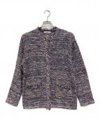 JOURNAL STANDARD relumeジャーナルスタンダード レリューム）の古着「サマーツイードニットジャケット」｜ネイビー