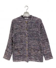 JOURNAL STANDARD relume（ジャーナルスタンダード レリューム）の古着「サマーツイードニットジャケット」｜ネイビー