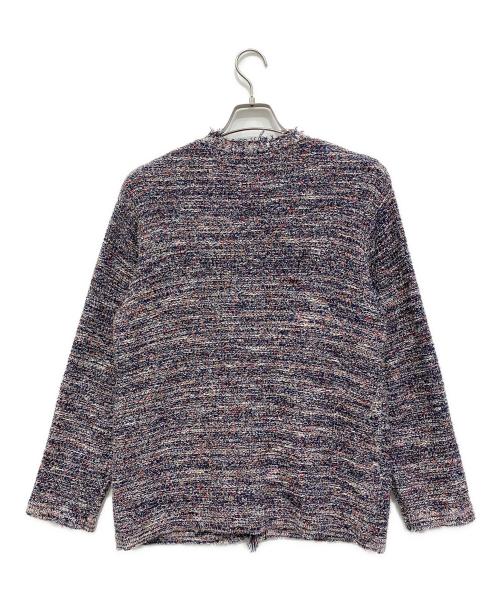 JOURNAL STANDARD relume（ジャーナルスタンダード レリューム）JOURNAL STANDARD relume (ジャーナルスタンダード レリューム) サマーツイードニットジャケット ネイビー サイズ:FREEの古着・服飾アイテム