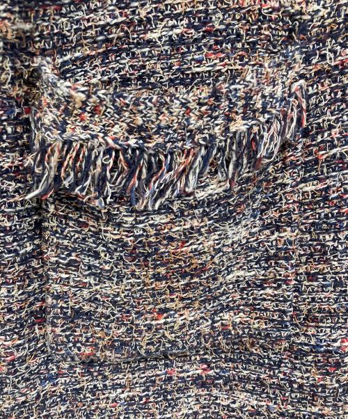 JOURNAL STANDARD relume（ジャーナルスタンダード レリューム）JOURNAL STANDARD relume (ジャーナルスタンダード レリューム) サマーツイードニットジャケット ネイビー サイズ:FREEの古着・服飾アイテム