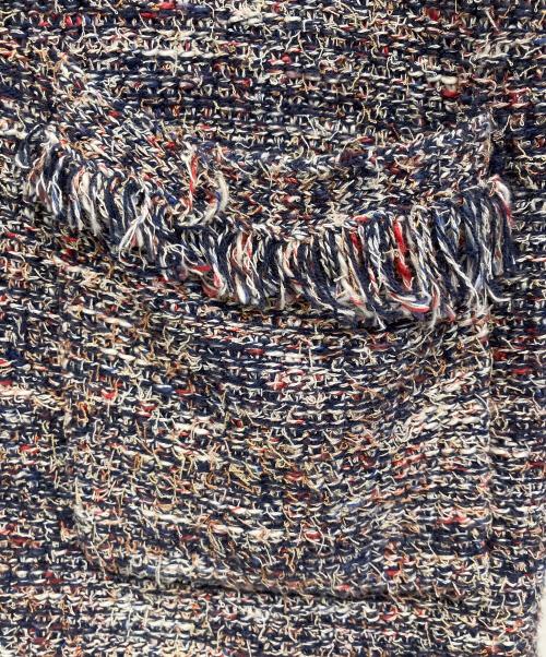 JOURNAL STANDARD relume（ジャーナルスタンダード レリューム）JOURNAL STANDARD relume (ジャーナルスタンダード レリューム) サマーツイードニットジャケット ネイビー サイズ:FREEの古着・服飾アイテム