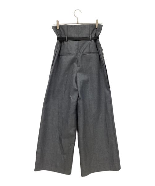 FRAY ID（フレイ アイディー）FRAY ID (フレイ アイディー) ハイウエストアシメワイドパンツ グレーの古着・服飾アイテム