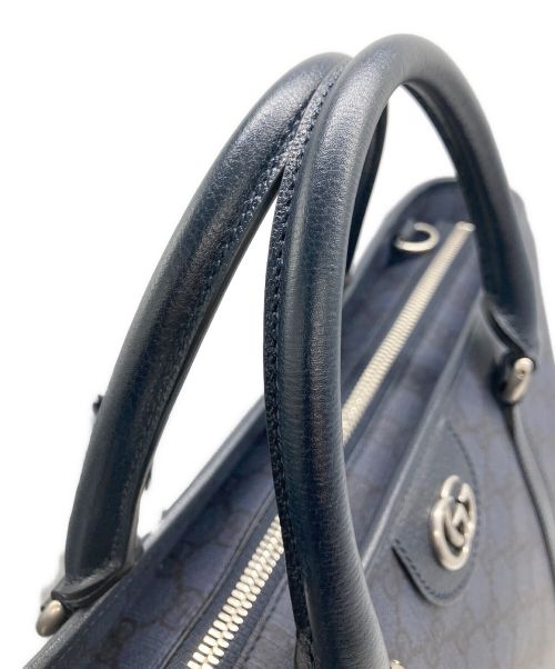 GUCCI（グッチ）GUCCI (グッチ) ダブルGミディアムトートバッグ ネイビー サイズ:ミディアムの古着・服飾アイテム
