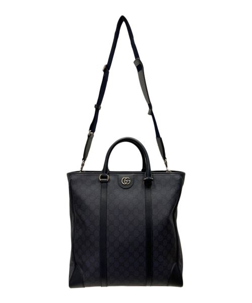 GUCCI（グッチ）GUCCI (グッチ) ダブルGミディアムトートバッグ ネイビー サイズ:ミディアムの古着・服飾アイテム