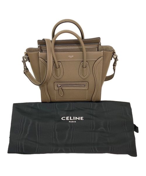 CELINE（セリーヌ）CELINE (セリーヌ) ラゲージ ナノ ブラウン サイズ:ナノの古着・服飾アイテム