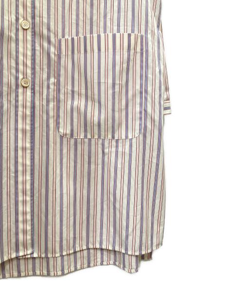GUCCI（グッチ）GUCCI (グッチ) 22SS ビジューカラー ストライプ シャツワンピース ピンク×ブルー サイズ:38の古着・服飾アイテム