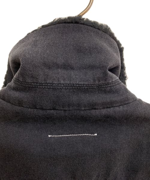 MM6 Maison Margiela（エムエムシックスメゾンマルジェラ）MM6 Maison Margiela (エムエムシックス メゾンマルジェラ) デニムボアスポーツジャケット ブラック サイズ:46の古着・服飾アイテム