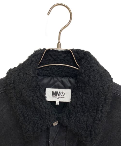 MM6 Maison Margiela（エムエムシックスメゾンマルジェラ）MM6 Maison Margiela (エムエムシックス メゾンマルジェラ) デニムボアスポーツジャケット ブラック サイズ:46の古着・服飾アイテム