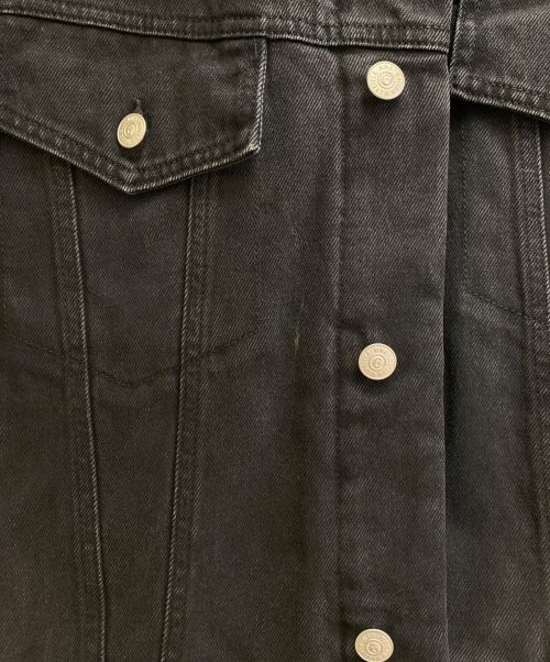 MM6 Maison Margiela（エムエムシックスメゾンマルジェラ）MM6 Maison Margiela (エムエムシックス メゾンマルジェラ) デニムボアスポーツジャケット ブラック サイズ:46の古着・服飾アイテム