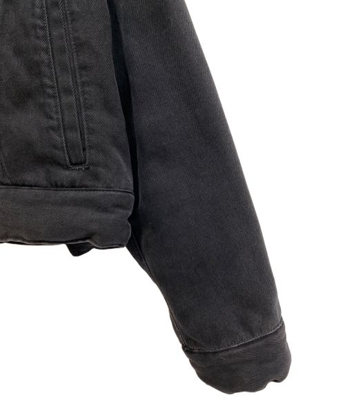 MM6 Maison Margiela（エムエムシックスメゾンマルジェラ）MM6 Maison Margiela (エムエムシックス メゾンマルジェラ) デニムボアスポーツジャケット ブラック サイズ:46の古着・服飾アイテム