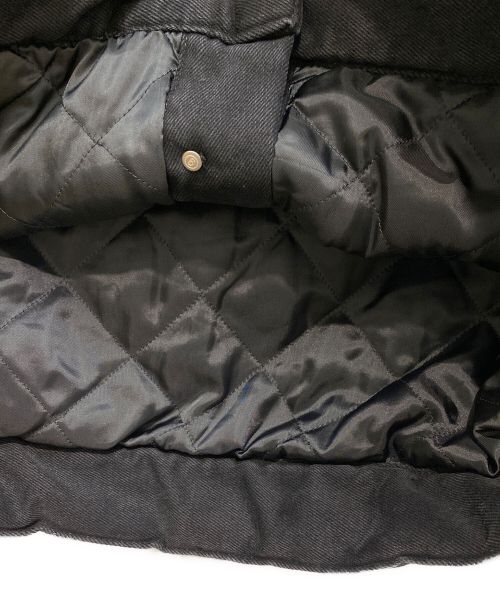 MM6 Maison Margiela（エムエムシックスメゾンマルジェラ）MM6 Maison Margiela (エムエムシックス メゾンマルジェラ) デニムボアスポーツジャケット ブラック サイズ:46の古着・服飾アイテム