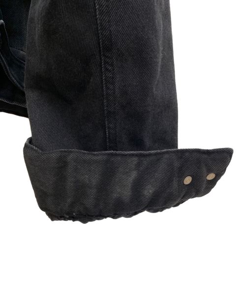MM6 Maison Margiela（エムエムシックスメゾンマルジェラ）MM6 Maison Margiela (エムエムシックス メゾンマルジェラ) デニムボアスポーツジャケット ブラック サイズ:46の古着・服飾アイテム