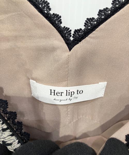 HER LIP TO（ハーリップトゥ）HER LIP TO (ハーリップトゥ) Lace Trimmed Floral Dress ブラック サイズ:Sの古着・服飾アイテム