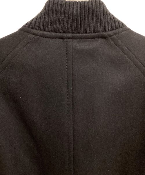stein（シュタイン）stein (シュタイン) OVERSIZED MELTON STUDIUM JACKET（オーバーサイズドメルトンスタジアムジャケット） ブラック サイズ:Sの古着・服飾アイテム