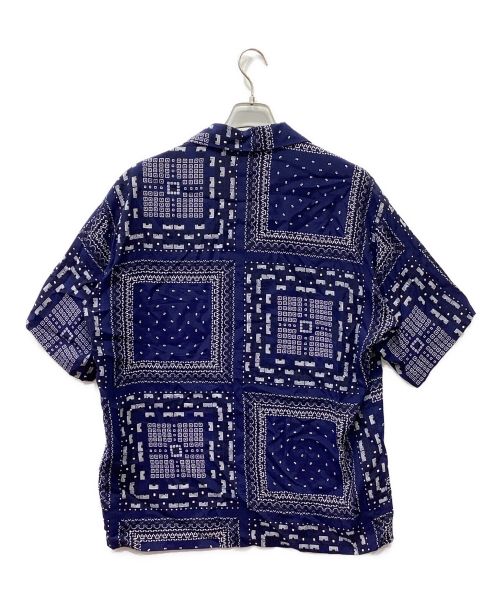 N.HOOLYWOOD（エヌ ハリウッド）N.HOOLYWOOD (エヌ ハリウッド) ハワイアンシャツ ブルー×ホワイト サイズ:40の古着・服飾アイテム