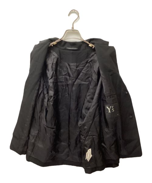 Y's（ワイズ）Y's (ワイズ) W/GABARDINE OVERSIZED TAILORED JKT ブラック サイズ:3の古着・服飾アイテム