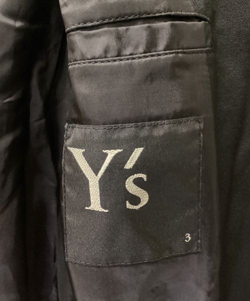 Y's（ワイズ）Y's (ワイズ) W/GABARDINE OVERSIZED TAILORED JKT ブラック サイズ:3の古着・服飾アイテム