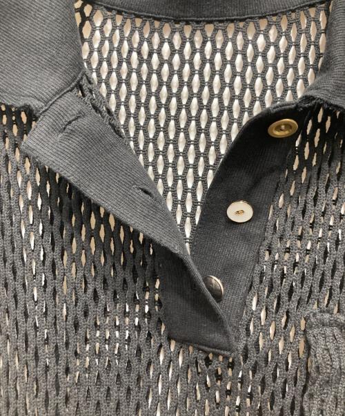 MAISON SPECIAL（メゾンスペシャル）MAISON SPECIAL (メゾンスペシャル) ビッグシルエットメッシュニットシャツ ブラック サイズ:FREEの古着・服飾アイテム