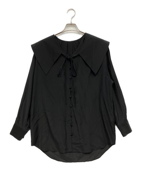 LE CIEL BLEU（ルシェルブルー）LE CIEL BLEU (ルシェルブルー) Big Collar Blouse ブラック サイズ:36の古着・服飾アイテム