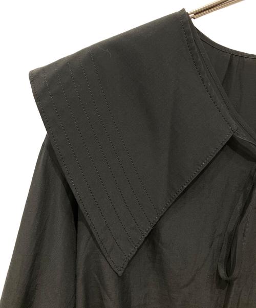 LE CIEL BLEU（ルシェルブルー）LE CIEL BLEU (ルシェルブルー) Big Collar Blouse ブラック サイズ:36の古着・服飾アイテム