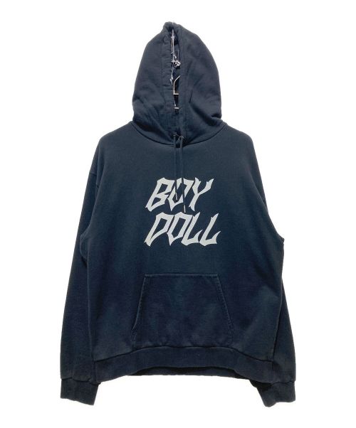 CELINE（セリーヌ）CELINE (セリーヌ) OY DOLL ルーズフーディー/コットンフリース ブラック サイズ:XXLの古着・服飾アイテム