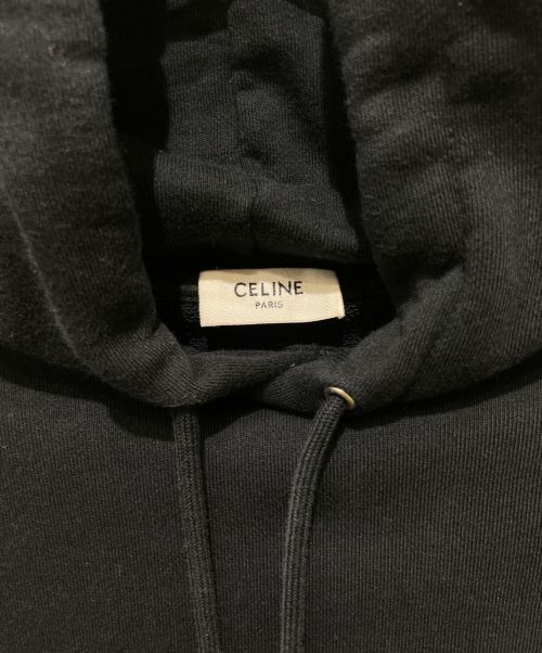 CELINE（セリーヌ）CELINE (セリーヌ) OY DOLL ルーズフーディー/コットンフリース ブラック サイズ:XXLの古着・服飾アイテム