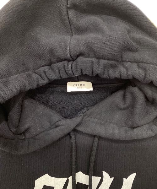 CELINE（セリーヌ）CELINE (セリーヌ) OY DOLL ルーズフーディー/コットンフリース ブラック サイズ:XXLの古着・服飾アイテム