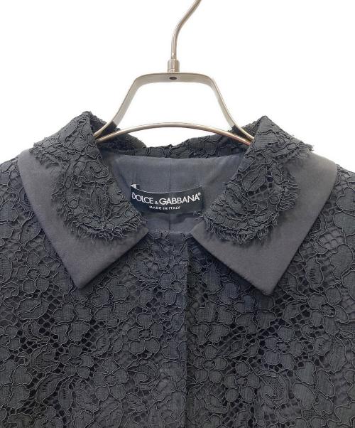DOLCE & GABBANA（ドルチェ＆ガッバーナ）DOLCE & GABBANA (ドルチェ＆ガッバーナ) レースジャケット ブラック サイズ:40の古着・服飾アイテム